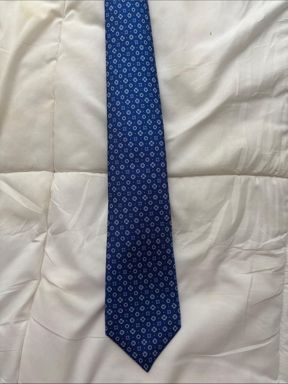 Kiton Navy Blue Floral Silk Tie